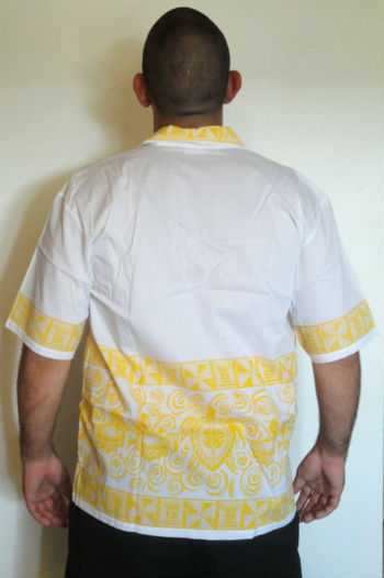 Chemise polynésienne jaune